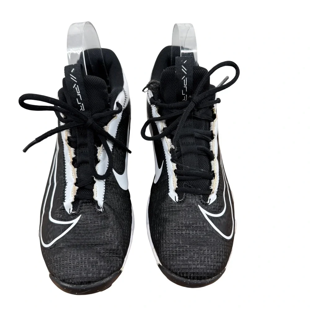 Nike Vapor Ultrafly 4 Keystone Cleats Black White Men 7.5 Football Baseball Flaw